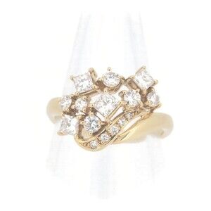Tasaki Tasaki K18YG Yellow Gold Diamond Ring 15 Metal Ring